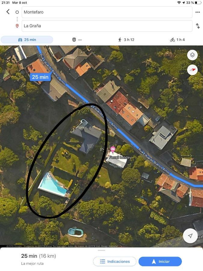 Apartamento Con Piscina Y Excelentes Vistas Ferrol Eksteriør bilde