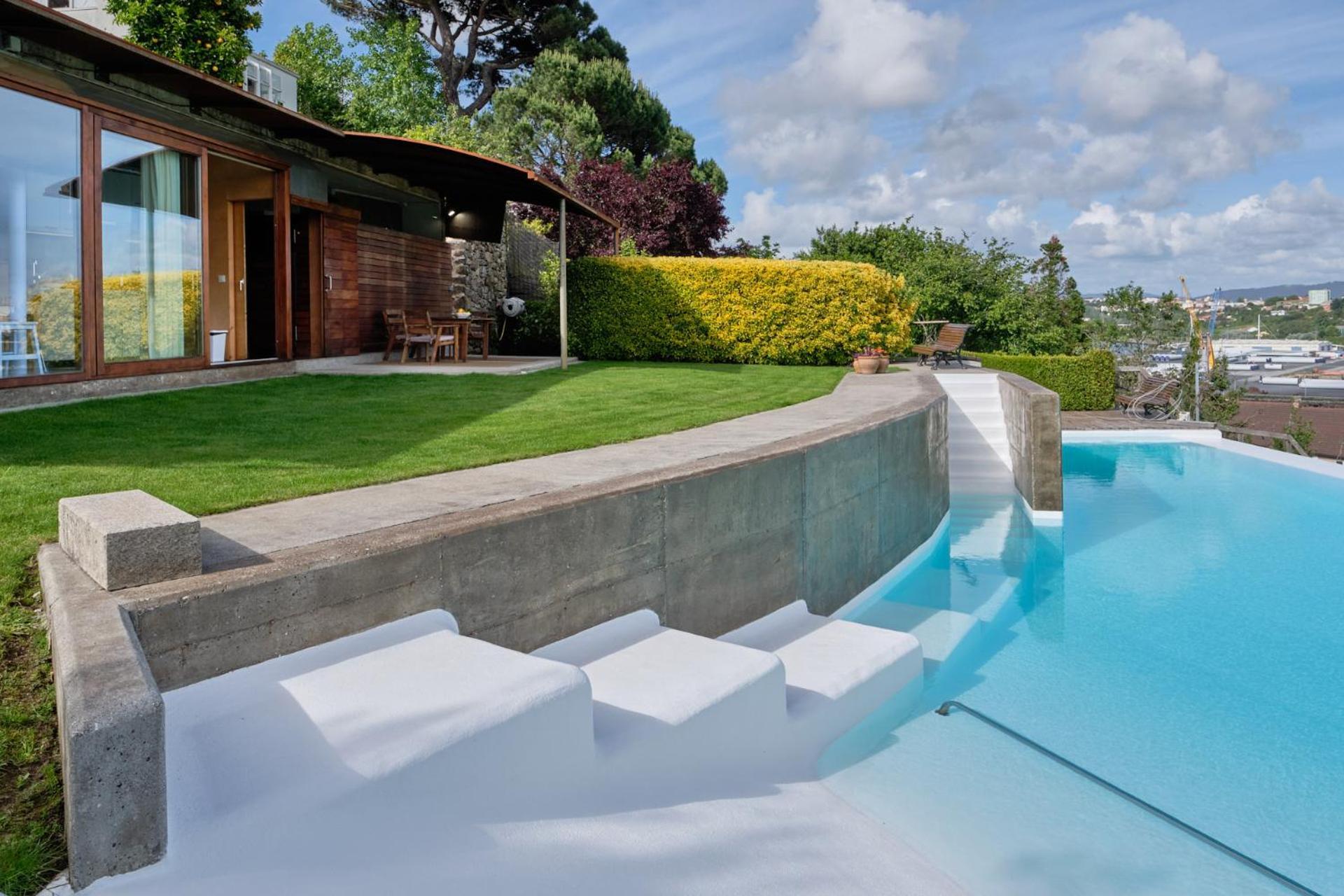 Apartamento Con Piscina Y Excelentes Vistas Ferrol Eksteriør bilde